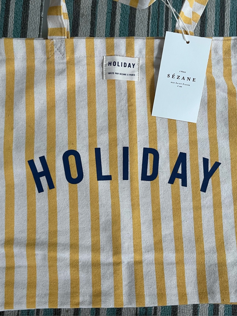 NWT Sézane Jaunes Cabas Holiday  tote